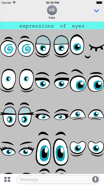 Funny selection of eye's expressions