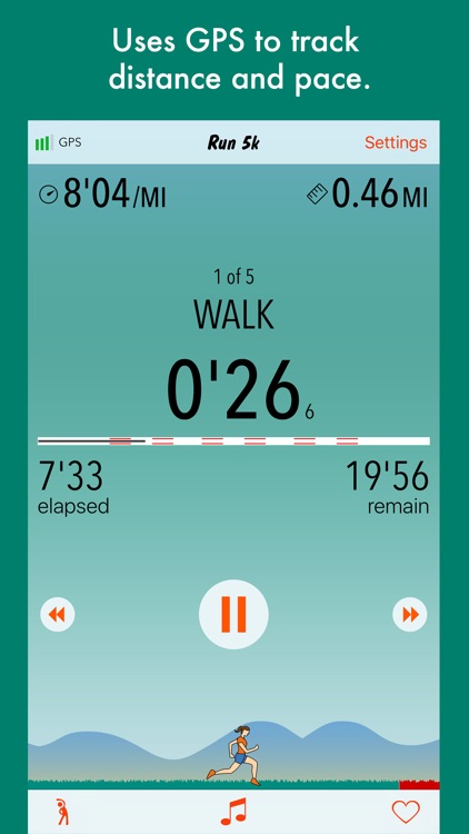 Run 5k - interval training program + stretches