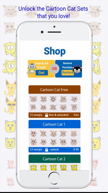 Cartoon Cat Emoji - Cat Character Emoji Keyboard screenshot-3