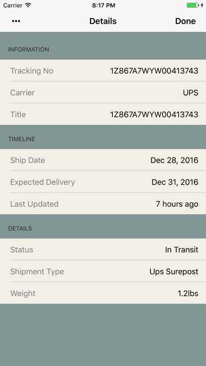 Shipments - Package Tracker Parcel for UPS, Fedex screenshot-4