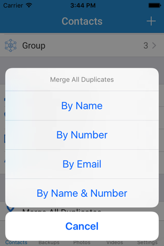 My Contacts Backup with Photo and Video screenshot 2