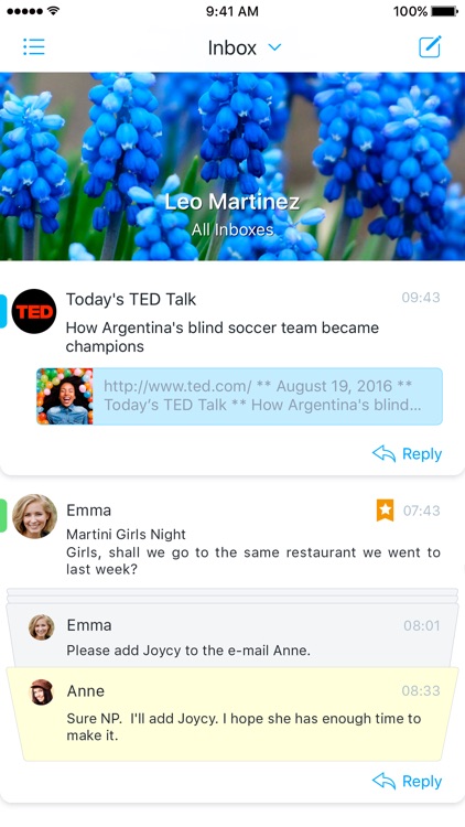 Flow - email app for Gmail, Hotmail & IMAP inbox
