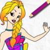 Princess Girls Coloring Game for Kids Toddlers