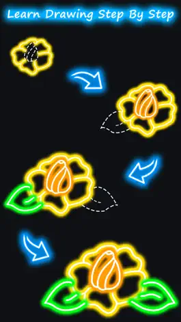 Game screenshot How to Draw Glow Flower Step by Step for Beginners hack