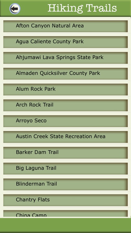 California Camping & Hiking Trails,State Parks