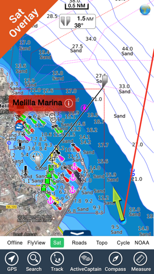 Marine : Melilla HD - GPS Map Navigator