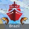 GPS Marine Charts App offers access to charts covering Brazil waters (derived from CENTRO DE HIDROGRAFIA DA MARINHA data)
