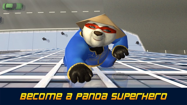 Panda Rope Stunts: Flight over Crime Cit