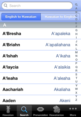 Hawaiian Names screenshot 2