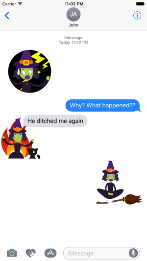 Animated Evil Green Witch Stickers Pack(圖4)-速報App