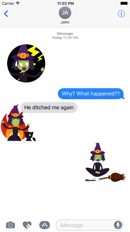 Animated Evil Green Witch Stickers Pack screenshot-3