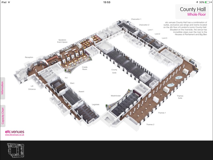 County Hall 3D Floor Plans