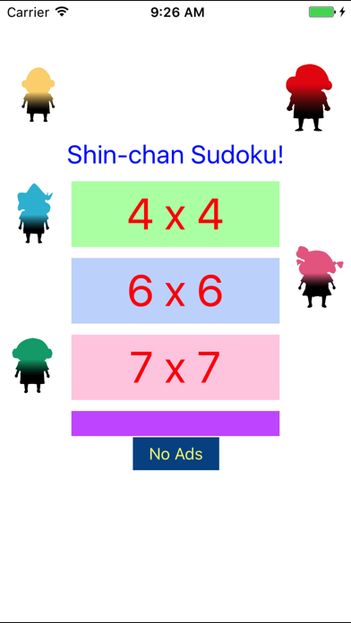 Easy Sudoku 4x4 to 7x7 for Color Figures screenshot 3