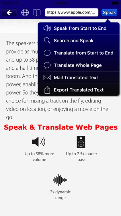 SpeakText for Web