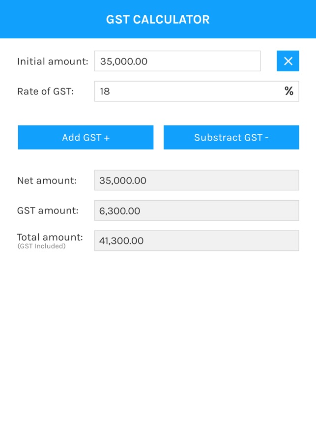 GST Calculator- Tax inc & exc on the App Store