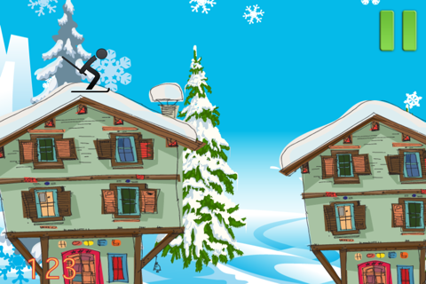 Stick-Man Safari Winter Ski Extreme Game screenshot 2