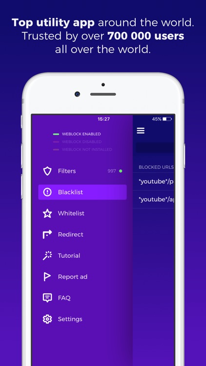 Weblock - ad blocker for apps and websites