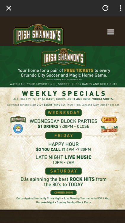 Irish Shannon's Orlando