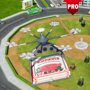 未来派无人机披萨交付PRO四重直升机游戏