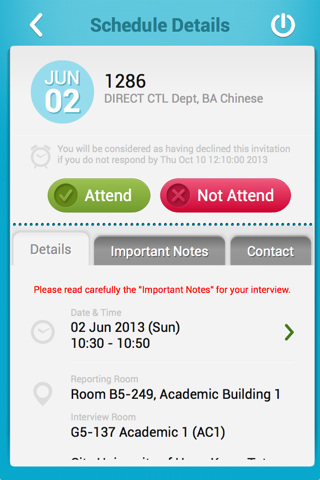 CityU Admission Interviews screenshot 3