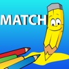 Match words - shapes and colors for kindergarten