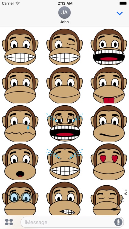 Funny Monkey Emojis Stickers