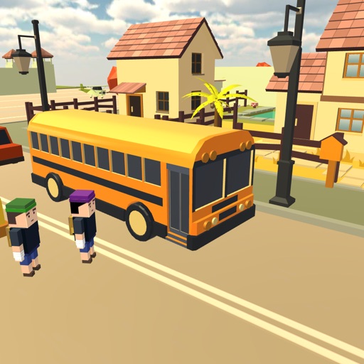 Pick & drop Kids School Bus Offroad Simulator Game Icon
