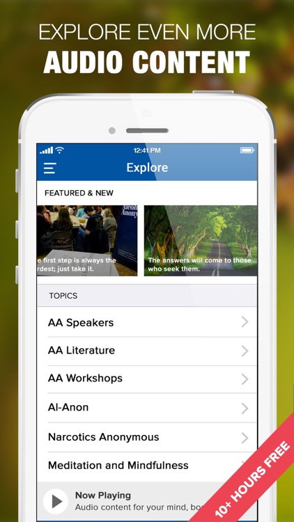 AA Audio Companion App for Alcoholics Anonymous