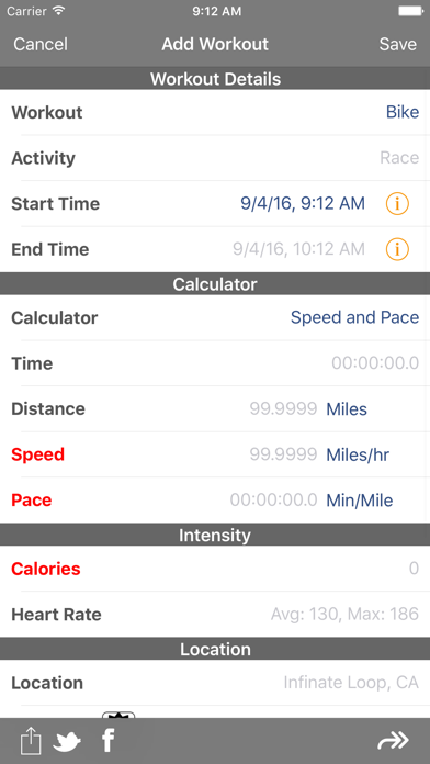 Bike Speeds - Track and log your workouts screenshot 3