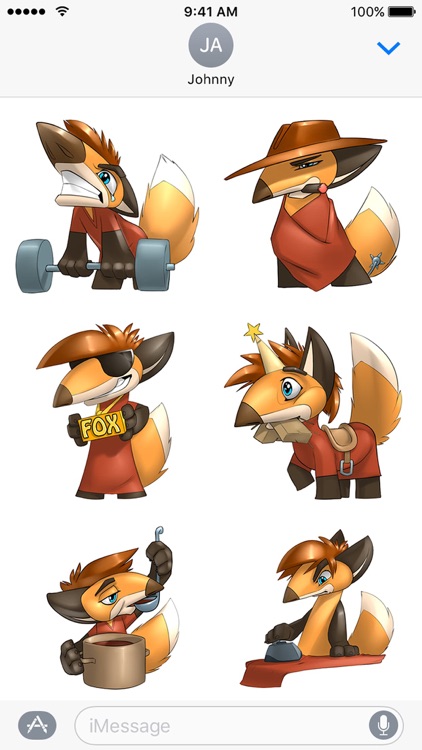 Digger the Fox Stickers for iMessage screenshot-3