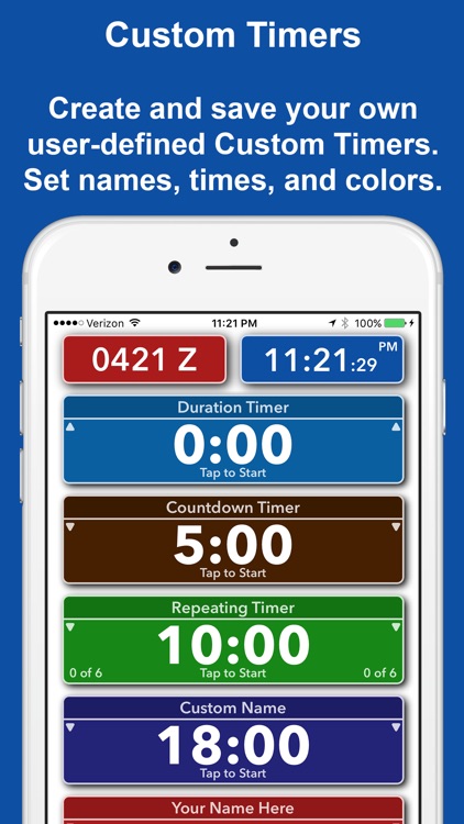 Timer Forit - Countdown Timers, Zulu & World Clock