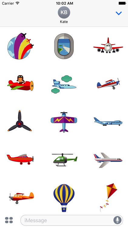 Animated Airplane Stickers