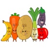 Funny vegetables and fruit characters