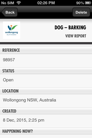 Wollongong Report It screenshot 2