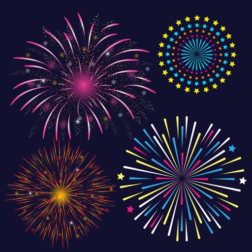 Animated New Fireworks Party for iMessage icon