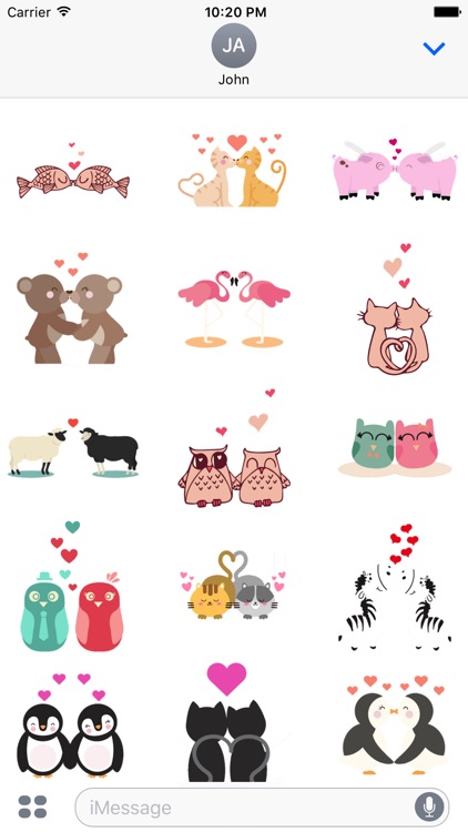 Cute Couple Animals Sticker