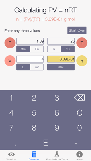 Ideal Gas Law Calculator and Visualizer(圖2)-速報App