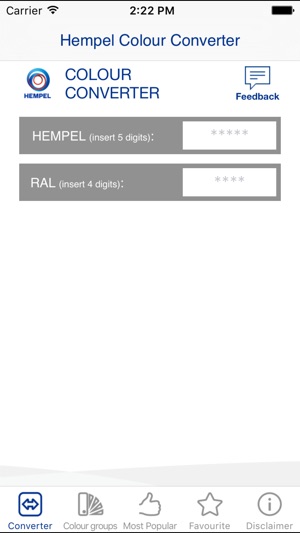 Hempel Colour Converter