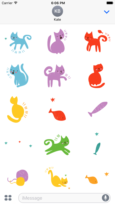 Animated Cute Cat Stickers
