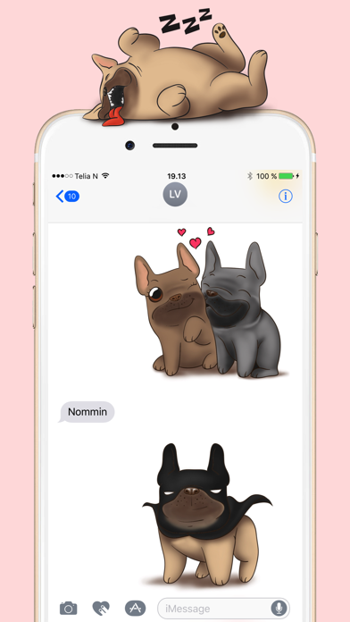 How to cancel & delete Frenchie Luv - French Bulldog Emojis from iphone & ipad 4