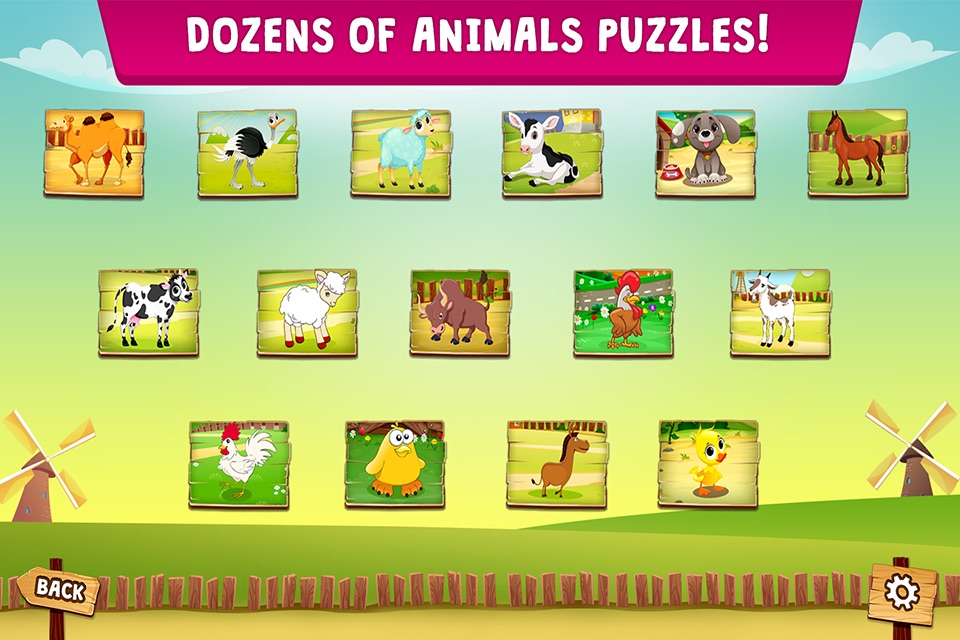 Farm Animals Parts Puzzle for kids screenshot 2