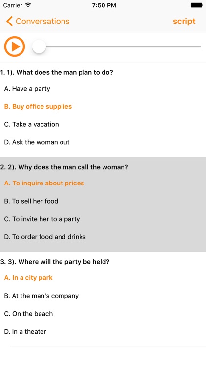 Toeic Practice actual test screenshot-3