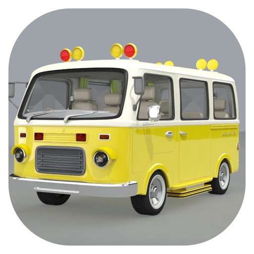 City School Bus Kids Transport 3D Icon