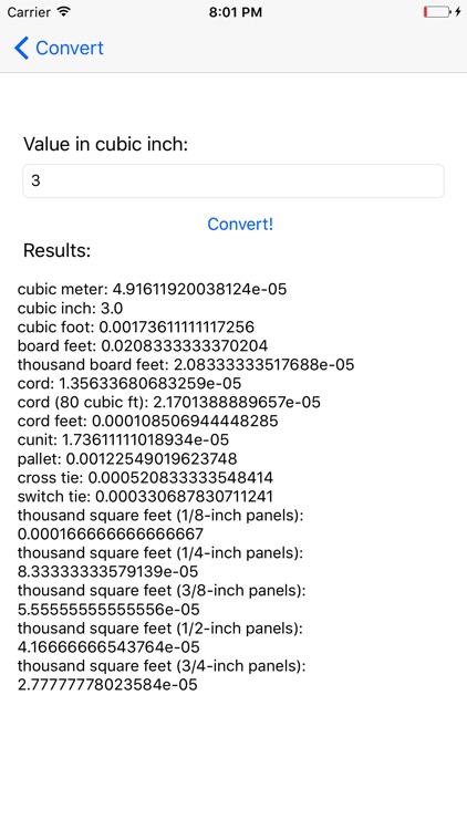 Lumber volume converter