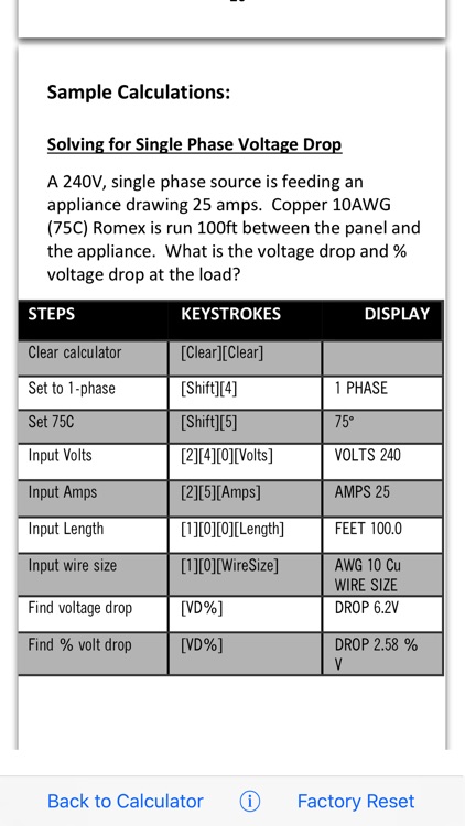 Electrical Calc Elite NEC Code Calculator