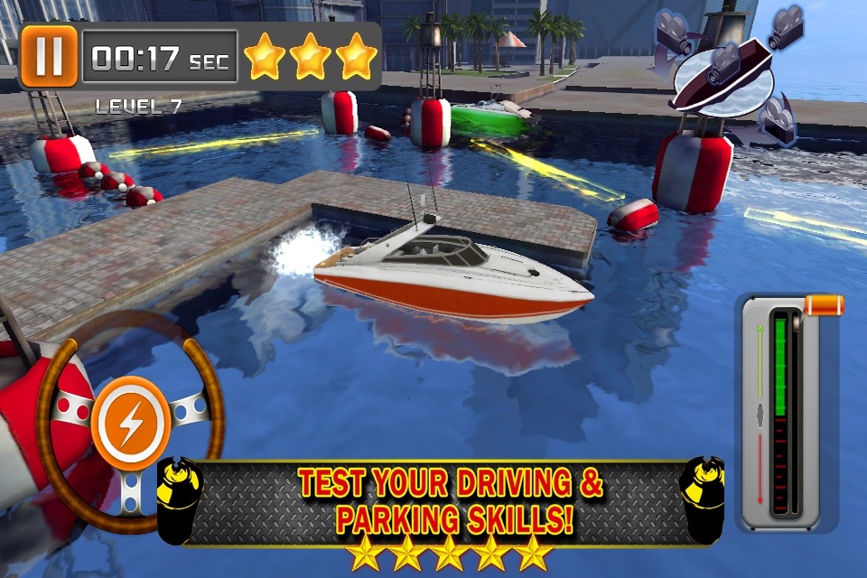 Ace 3D Boat Parking Speedboat Driving Simulator screenshot 3