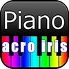 Arco iris de colores del teclado de piano