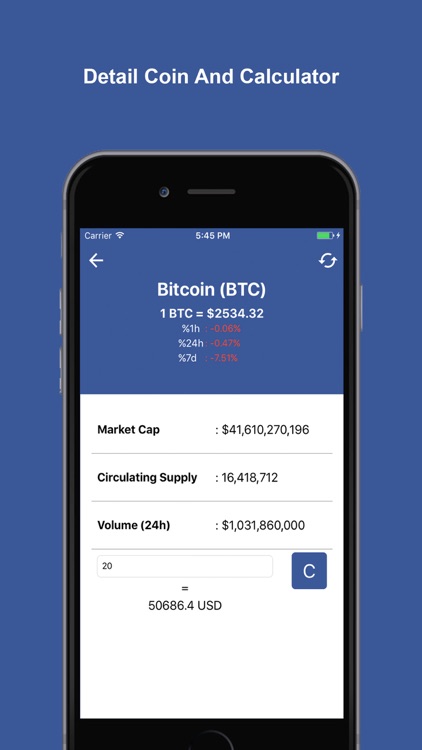 Coin - Live Cryptocurrency Market Price : No Ads