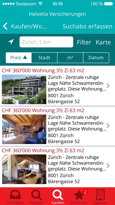 Helvetia Immobilien screenshot 2