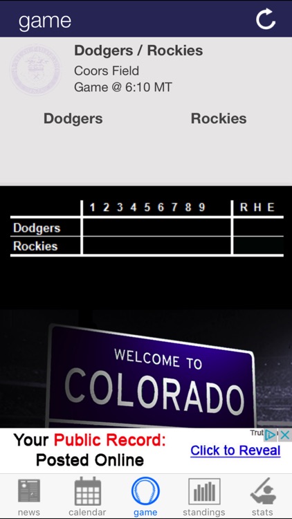 Colorado Baseball Rockies Edition